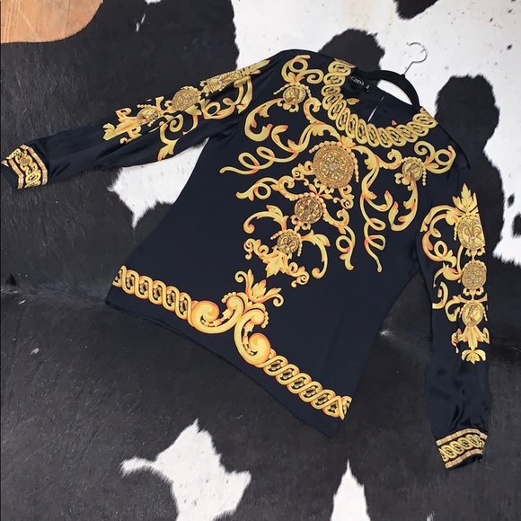 Escada x Margaretha Ley baroque silk blouse - Picture 6 of 16